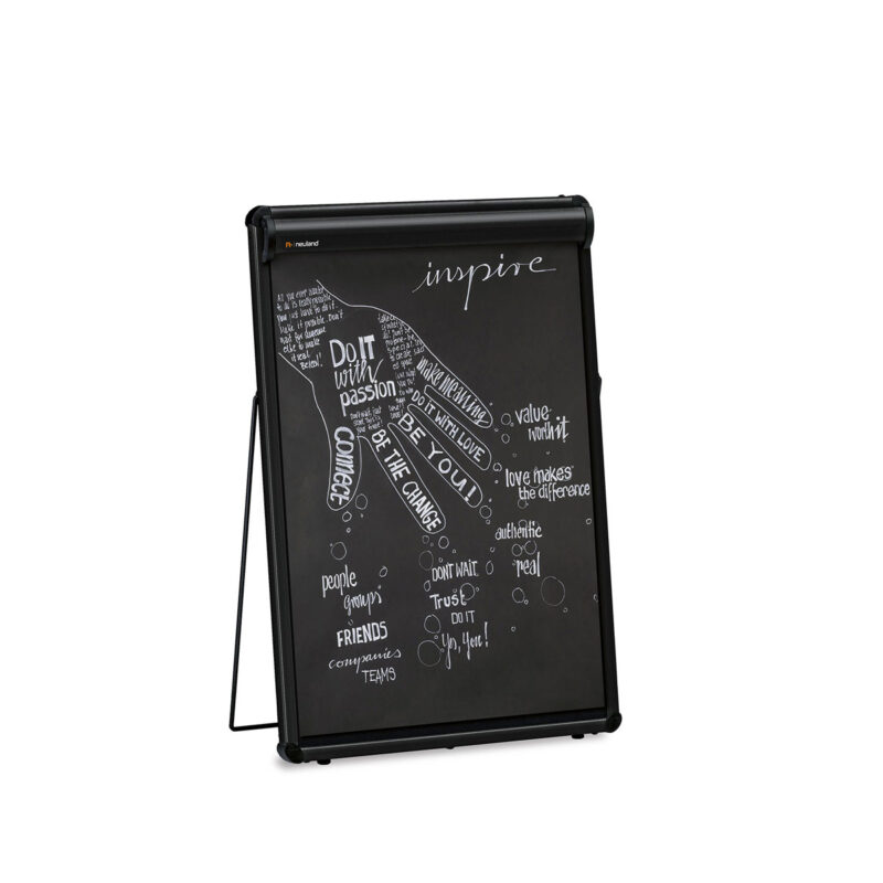 Tisch-FlipChart TableTop black: Filz schwarz